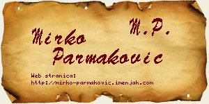Mirko Parmaković vizit kartica
